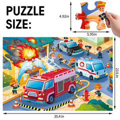 IFLOVE firefighter figure and firetruck close-up encourages problem solving