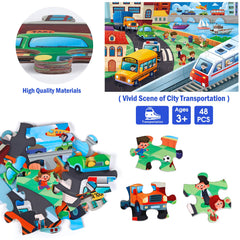 IFLOVE gift box-ready city traffic puzzle makes a thoughtful present for curious preschoolers.