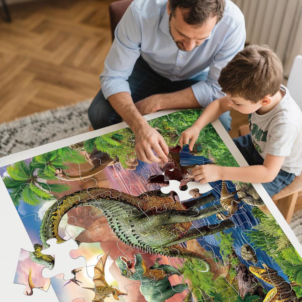 IFLOVE dinosaur puzzle strengthens hand-eye coordination and color perception through interactive teamwork.