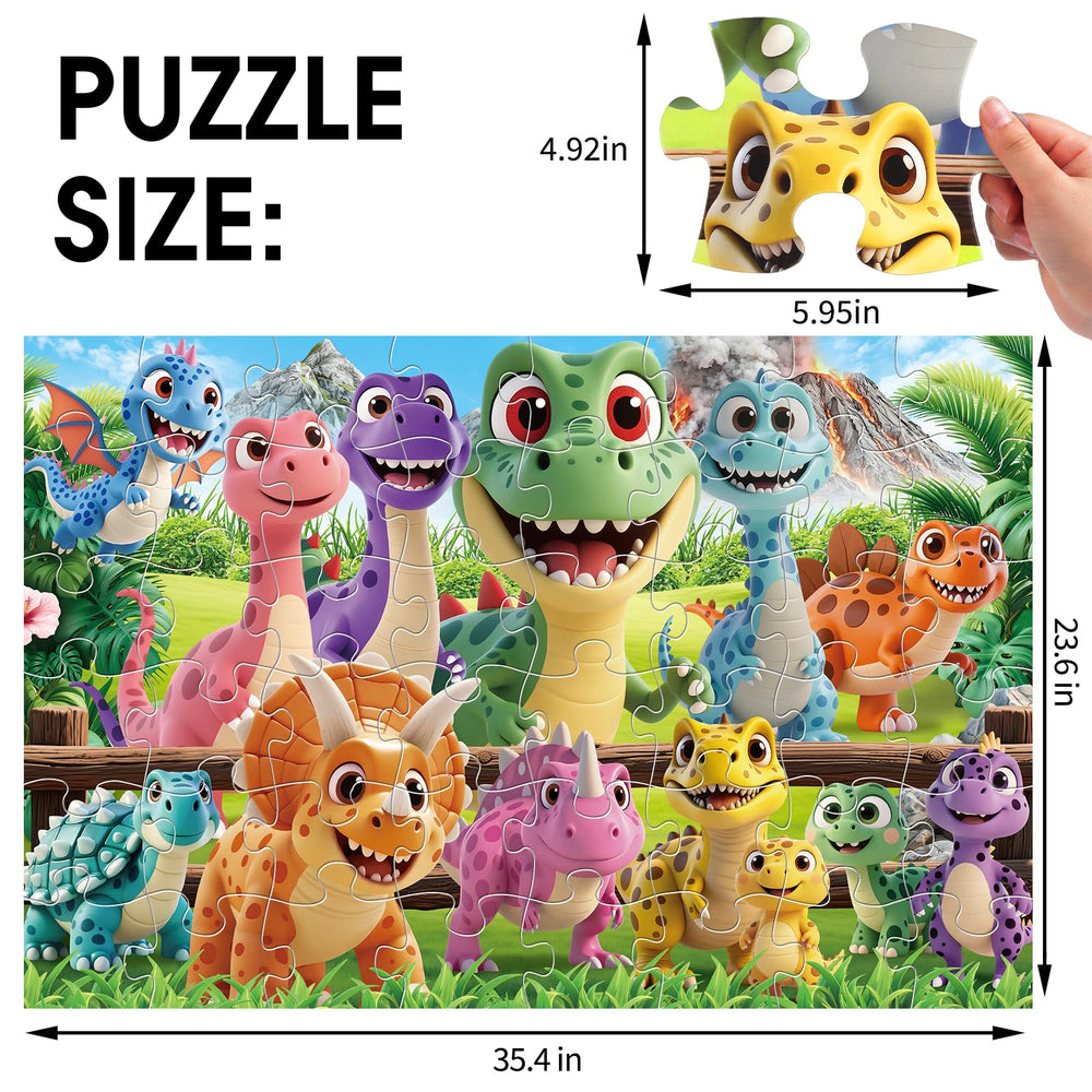 IFLOVE Jumbo Floor Puzzle 48-piece close-up highlighting oversized pieces for small hands.