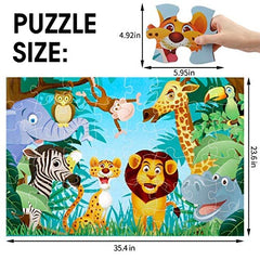 IFLOVE 48-piece puzzle helps preschoolers develop problem-solving and hand-eye coordination.