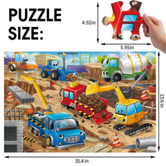 IFLOVE construction vehicles puzzle highlights cranes and dump trucks for hands-on learning