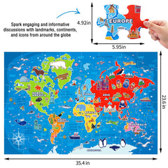 IFLOVE puzzle continents close-up to boost early geographic awareness
