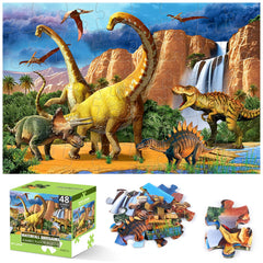 IFLOVE jumbo floor puzzle dinosaur 48-piece—large pieces for easy handling and focused play.