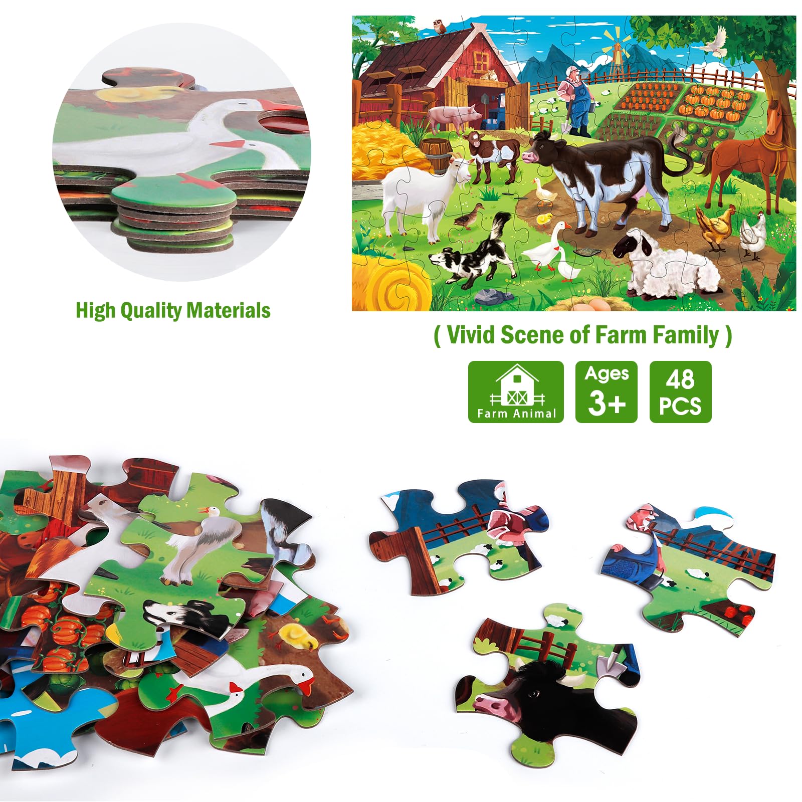 IFLOVE jumbo floor puzzle durable cardboard construction