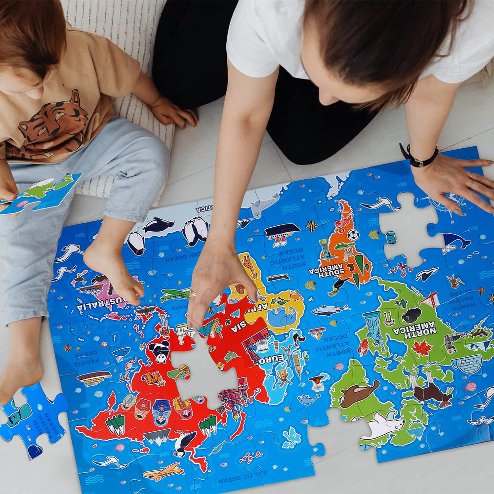 IFLOVE family-friendly floor puzzle supports collaborative play