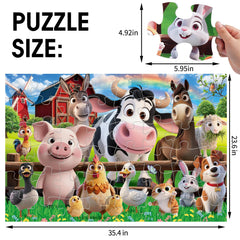 IFLOVE farm animals puzzle—large pieces support graceful grip for little hands during playtime.