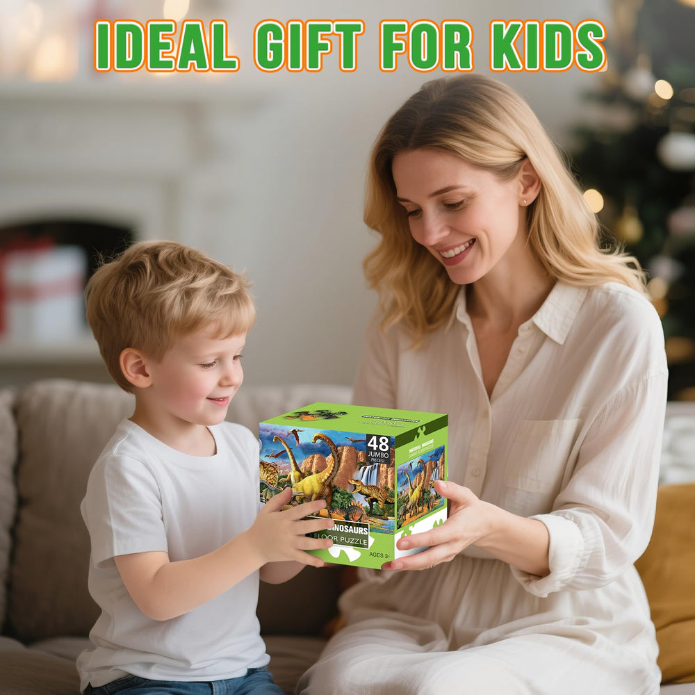 IFLOVE dinosaur puzzle encourages screen-free play with engaging jungle detail.