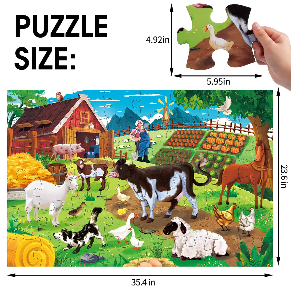 IFLOVE jumbo floor puzzle large pieces close-up showing easy handling