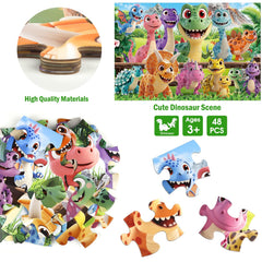 IFLOVE dinosaur puzzle supports color and shape recognition during play.