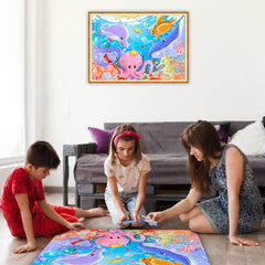 IFLOVE jumbo-floor-puzzle-underwater-scene-easy-clean designed for quick wipe-down after play