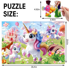 IFLOVE large unicorn puzzle pieces for tiny hands, easy grasp and safe play.