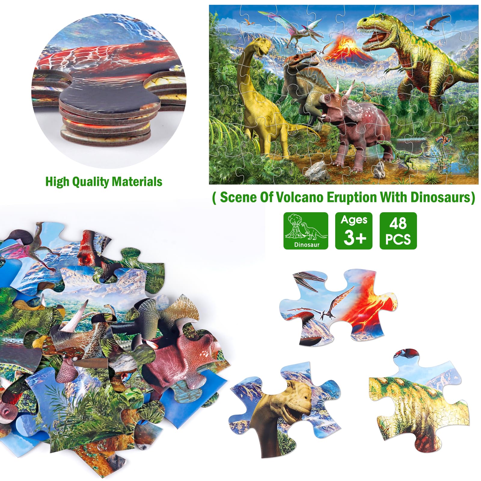 IFLOVE oversized puzzle pieces promote easy handling for preschool dexterity practice.