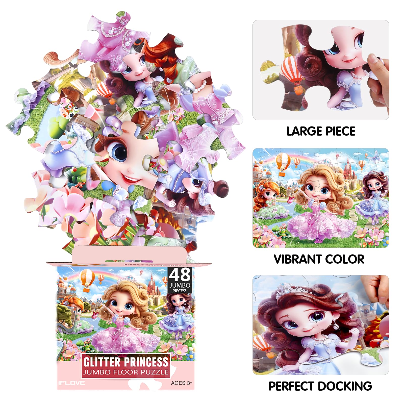 IFLOVE princess castle scene invites visual exploration during puzzle solving