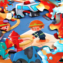 IFLOVE puzzle pieces made from extra-thick cardboard endure frequent play