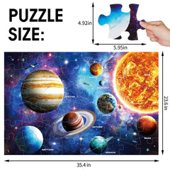 IFLOVE puzzle pieces up close show sturdy cardboard for safe play