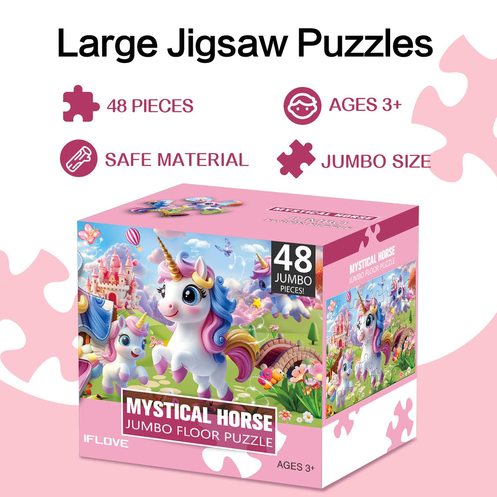 IFLOVE unicorn puzzle scene enhances imagination and color recognition.