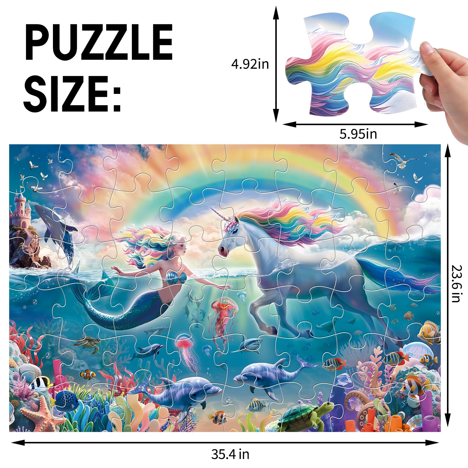 IFLOVE underwater puzzle featuring dolphins and colorful fish to encourage storytelling