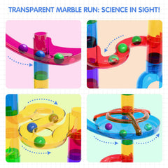 Ifollower Marble Run with interlocking joints delivering wobble-free stability