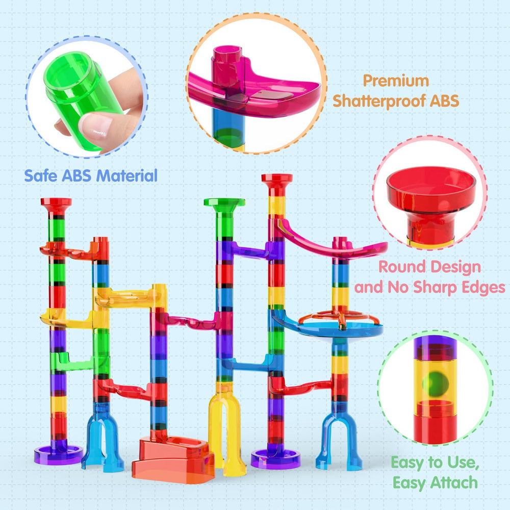 Ifollower Marble Run transparent parts showing marble movement for visual tracking