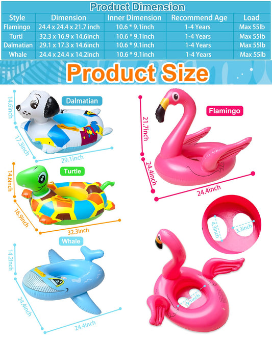 iGeeKid turtle inflatable pool float promotes stable play for ages 3-7.