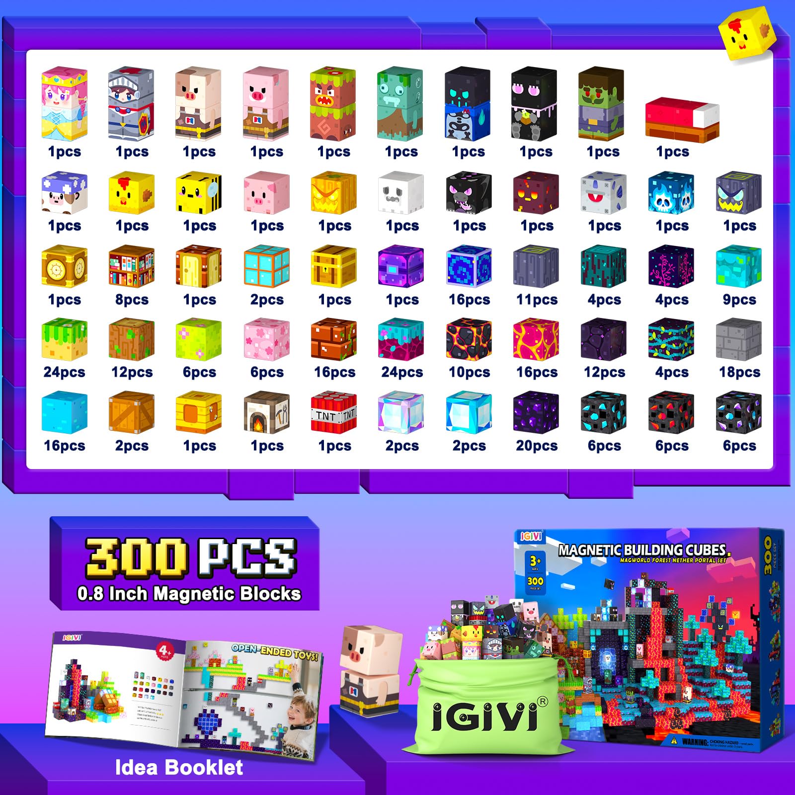IGIVI magnetic blocks durable ultrasonic welding ensure lasting play and safety