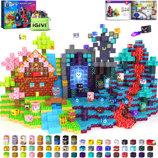 IGIVI magnetic blocks lava design spark imaginative play and creative structures