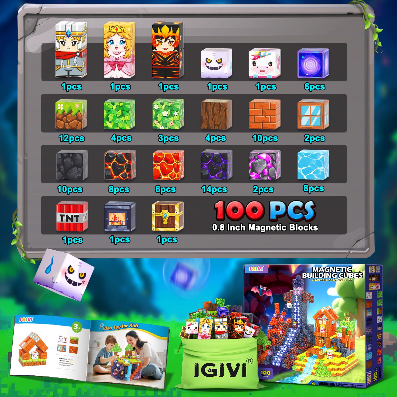 IGIVI Blocks compatible with other brands enable expansive create-and-stack play.