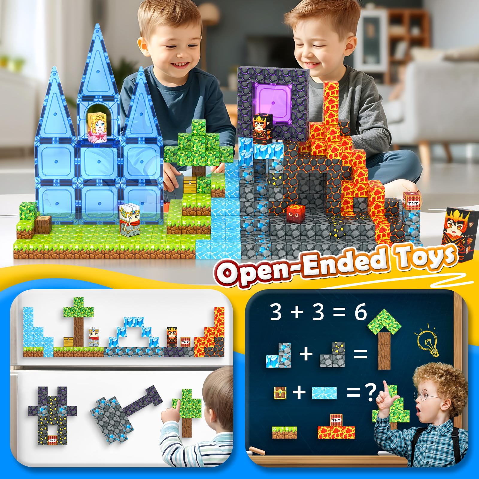 Open-ended design invites limitless magworld creations and learning.