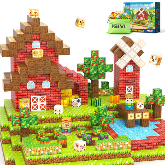 IGIVI Mine Magnet World farm-animals set: diverse figures spark imaginative farm play.