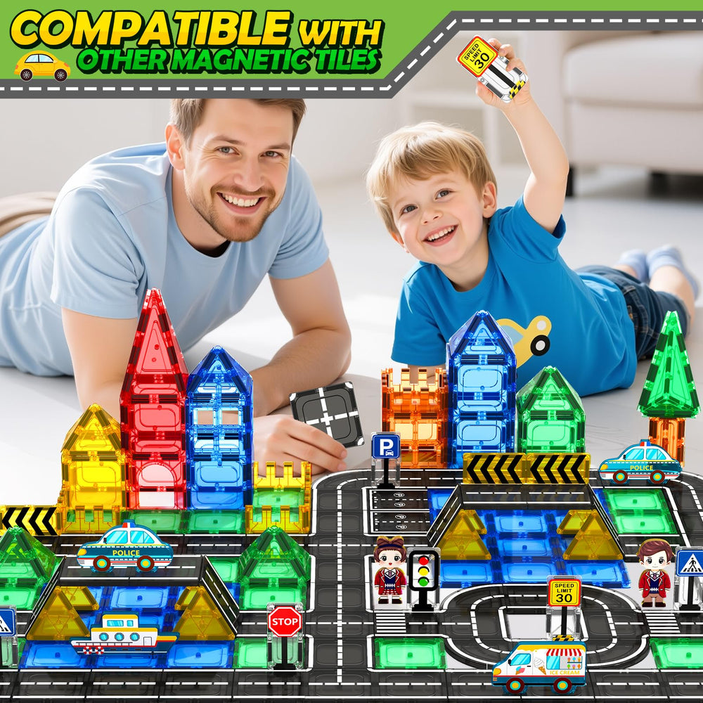 IGIVI magnetic tiles use safe ABS material for steady play.