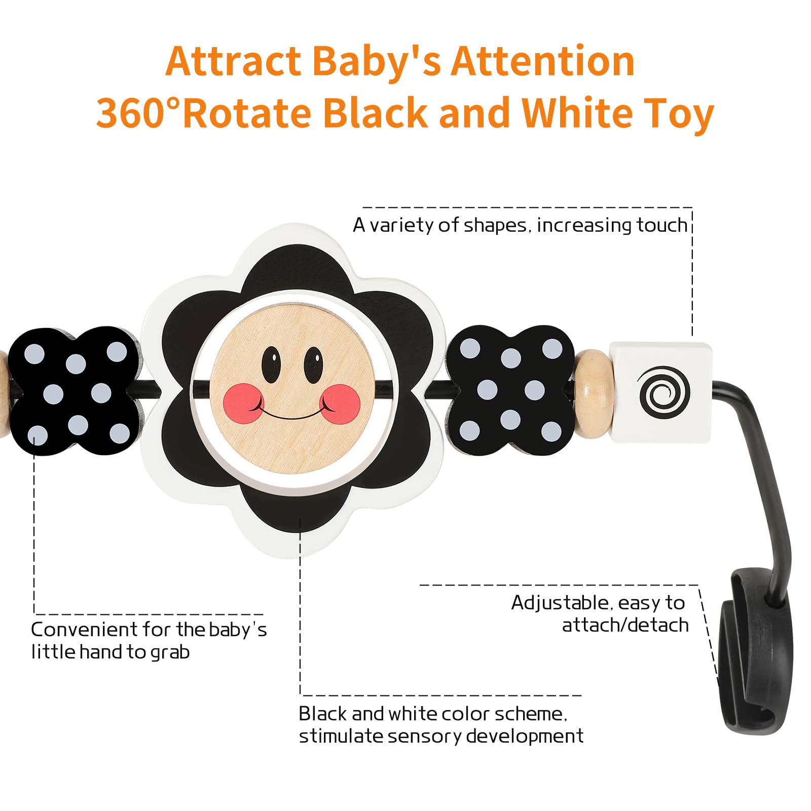 12-inch to 12.8-inch width compatibility of the iGRATENS toy bar with clip notch.