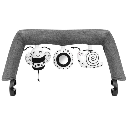 iGRATENS baby bouncer toy bar assembly enables quick, secure setup for ongoing play.