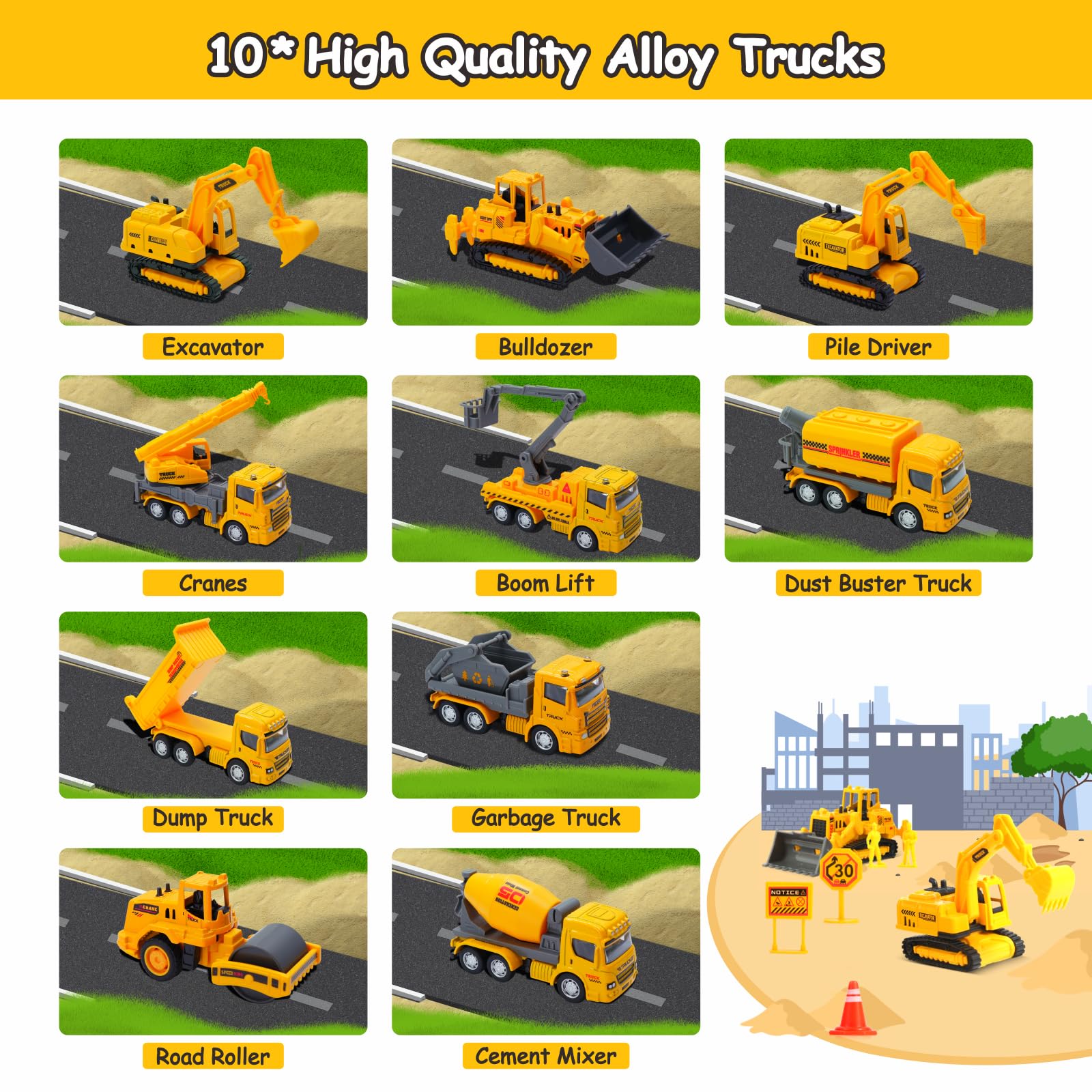 iGRATENS Dig It Dump It Build It gift for construction loving kids