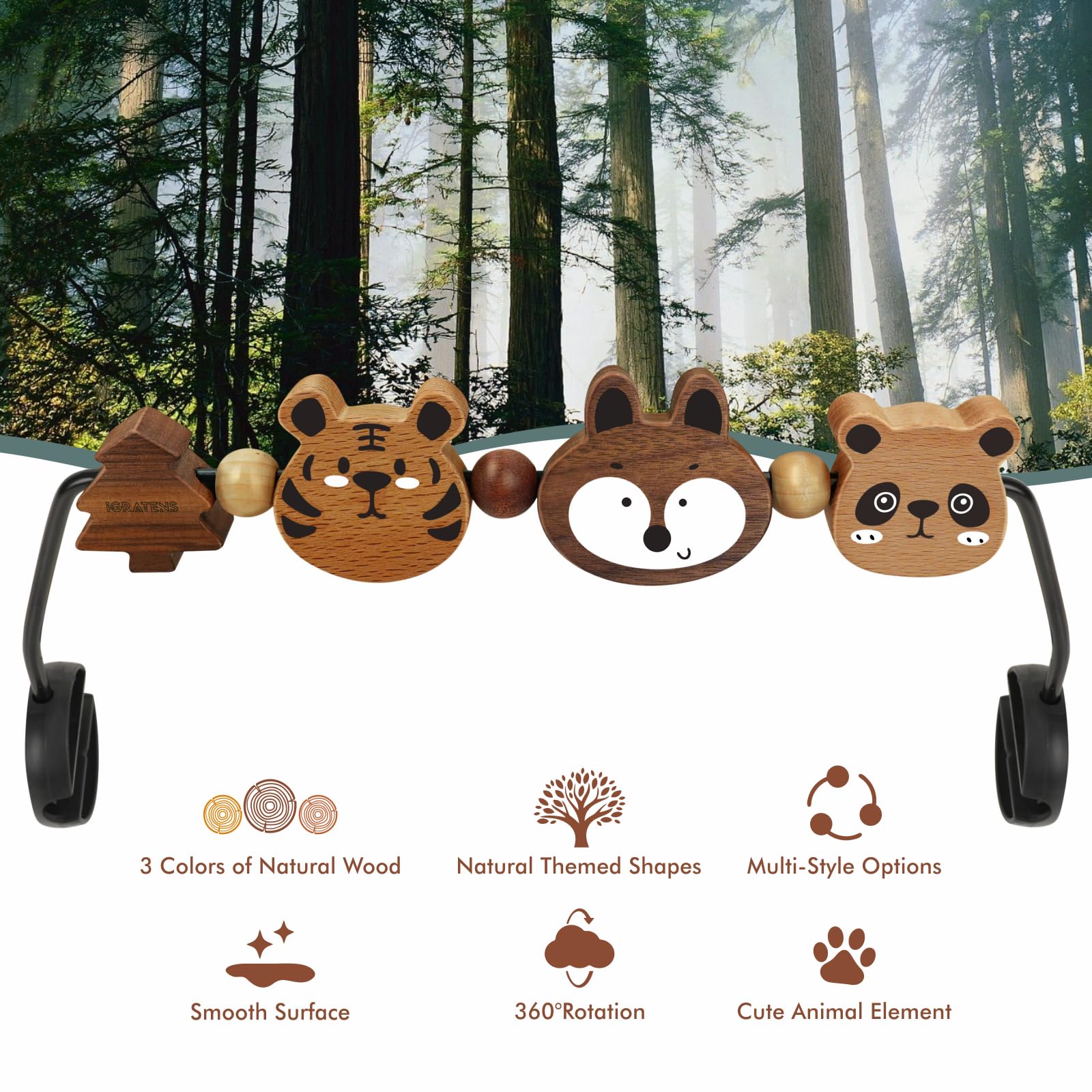 iGRATENS beech walnut sapele lotus woods emphasize natural materials and color variety.