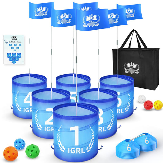 IGRL Golf Yard Game 6 holes setup for backyard fun and family competition