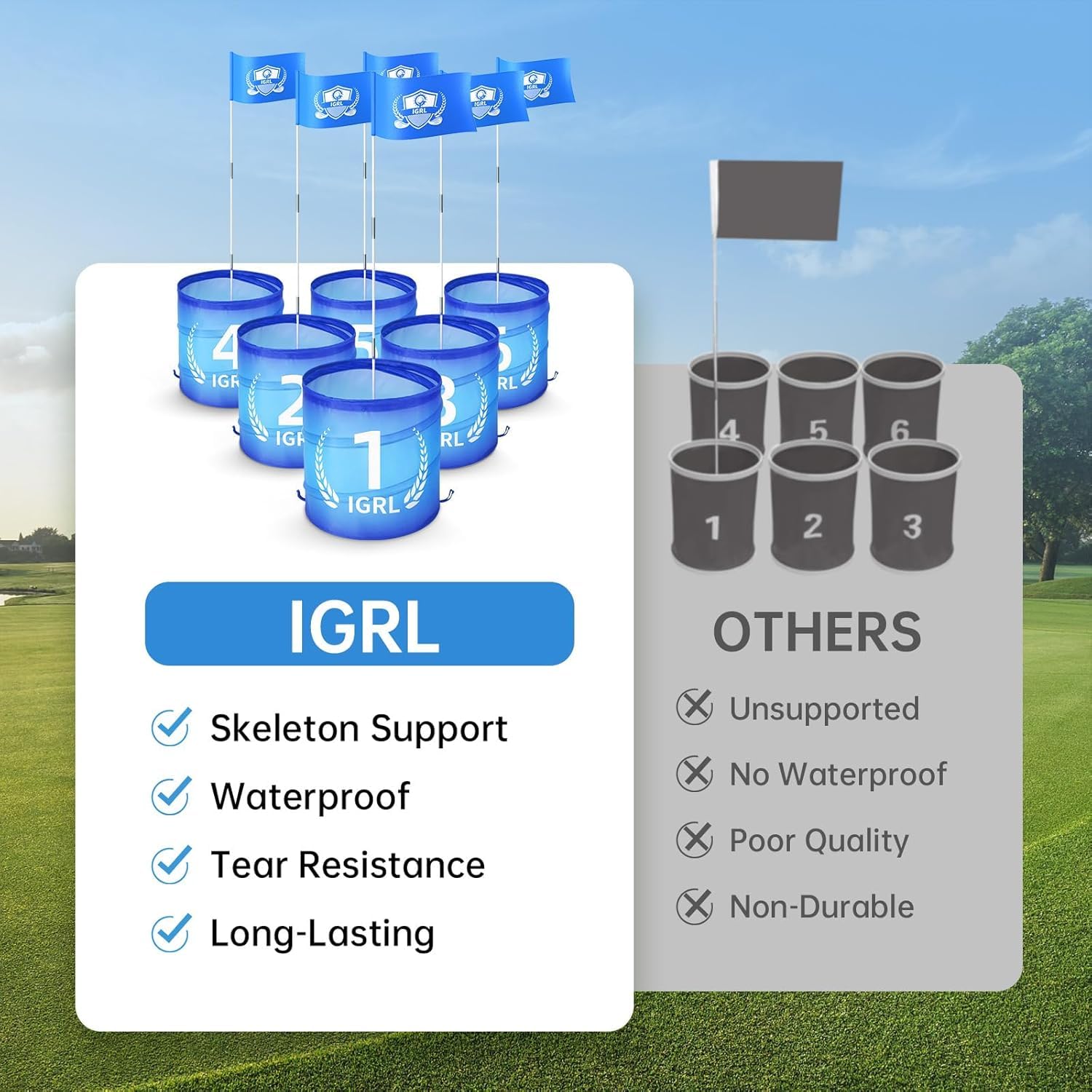 IGRL Golf Yard Game colorful balls add vibrant play and visibility on grass