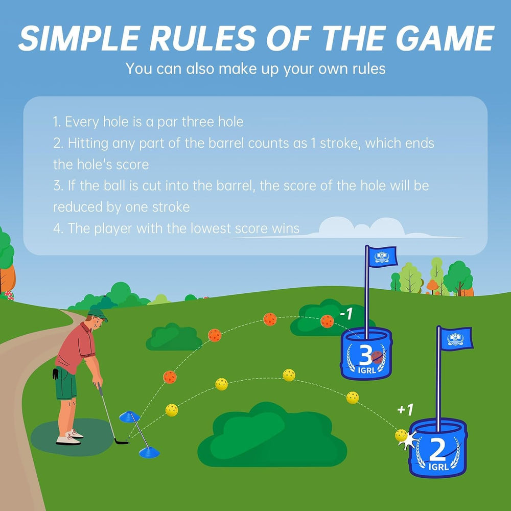 IGRL Golf Yard Game tee boxes help position shots and organize turns