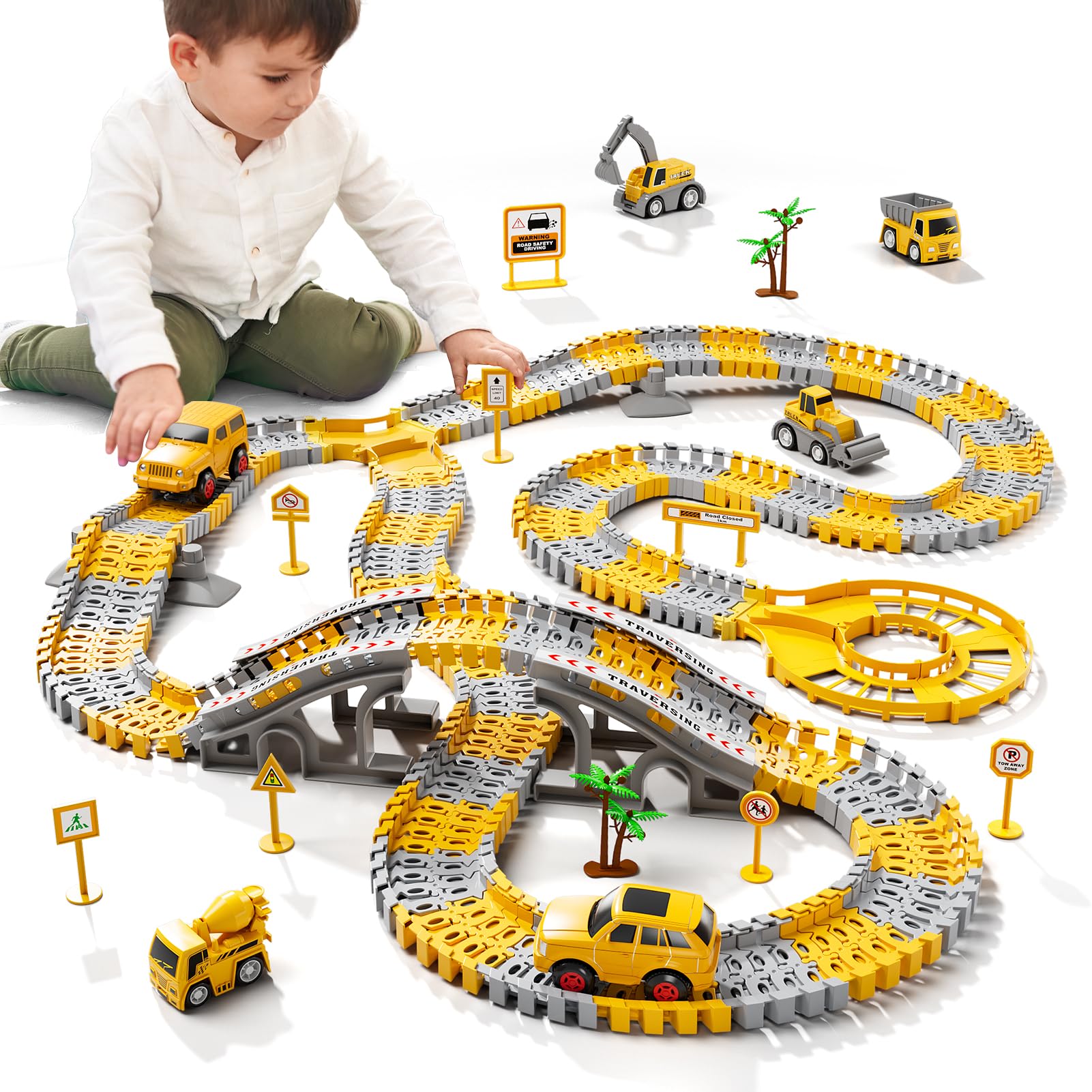 IHAHA construction track bridge enables imaginative play and easy assembly