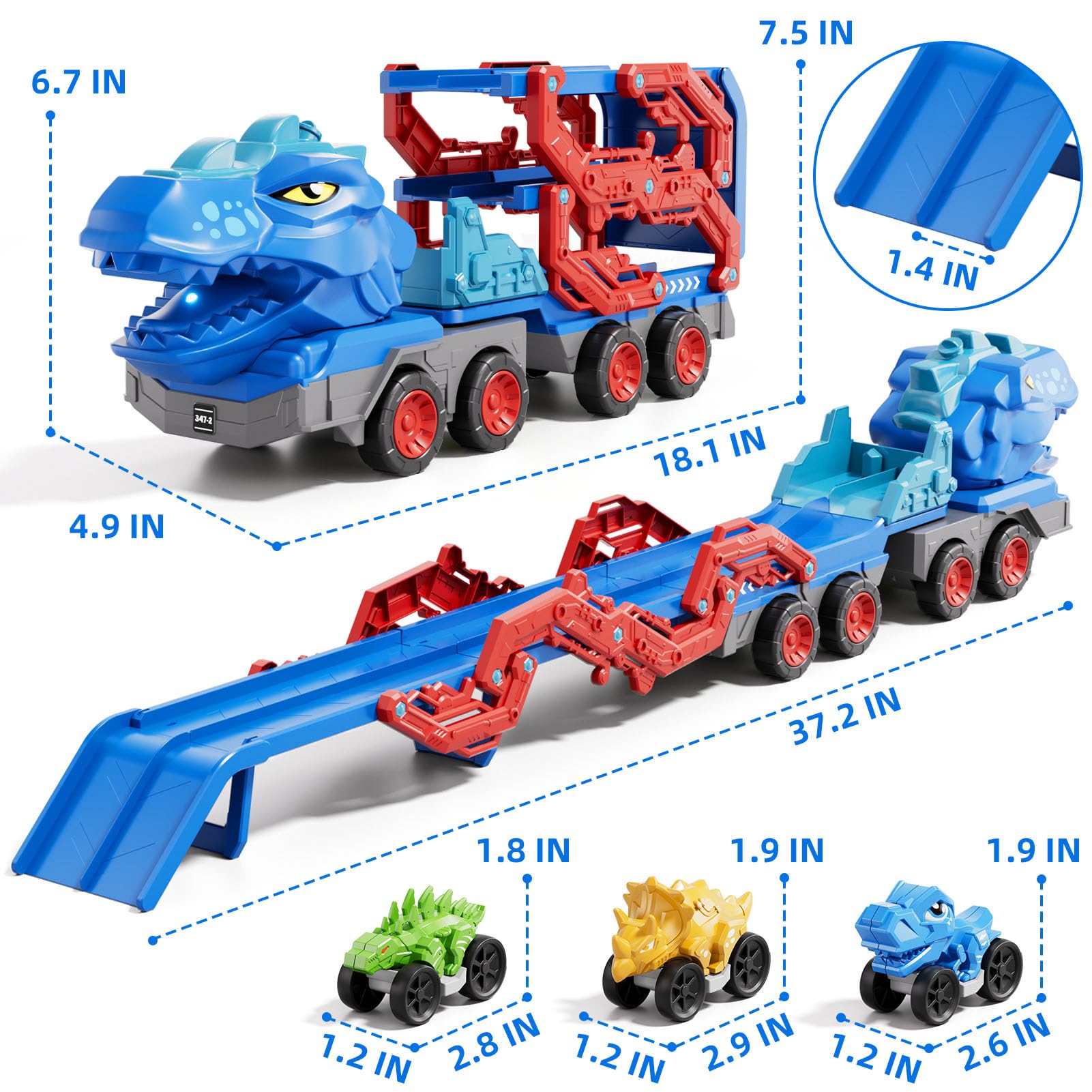 IHaha foldable expansion track enables exciting two-player racing sessions.