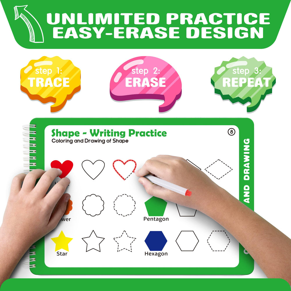 iHarPro dry erase markers set 12-pack for reusable handwriting practice