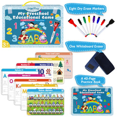 iharpro handwriting tracing book inside pages feature letters, numbers, animals and shapes for varied practice