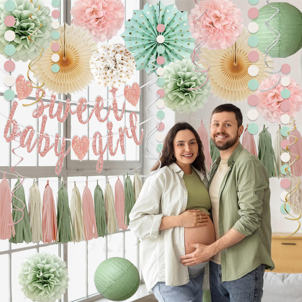 IHEPYQ Tissue pom poms add fluffy texture and festive color.