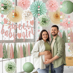 IHEPYQ Tissue pom poms add fluffy texture and festive color.
