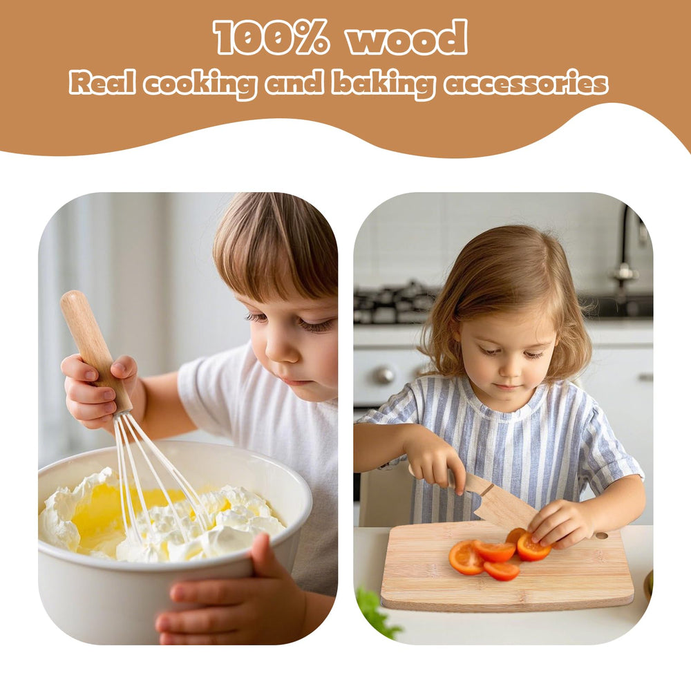 IHFAIO Kids Knife Set complete image with all eight pieces.