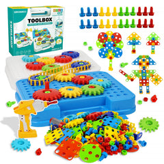 IIROMECI gears toy set with colorful pieces fuels imaginative building and pattern creation.