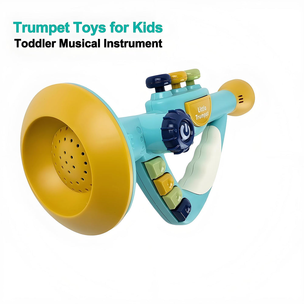 IIROMECI blue trumpet uses smooth materials and safe design for worry-free play.