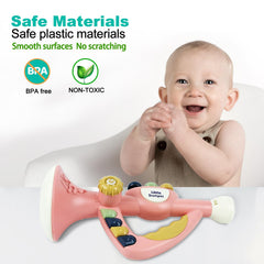 IIROMECI little trumpet with safe plastic surface minimizes mishaps during play