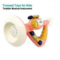 IIROMECI pink trumpet toy features adjustable volume for comfortable indoor play