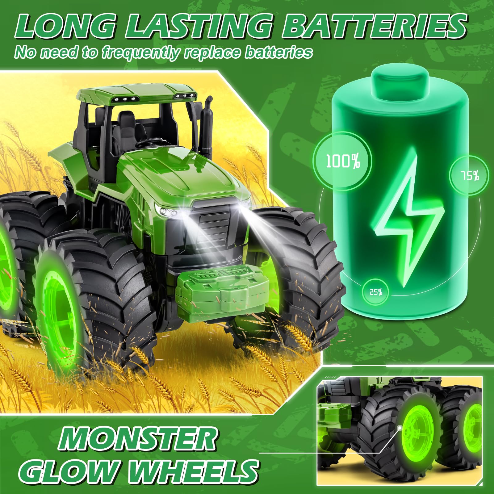 IJIGU tractor features 360-degree rotation for easy on-the-spot spins.